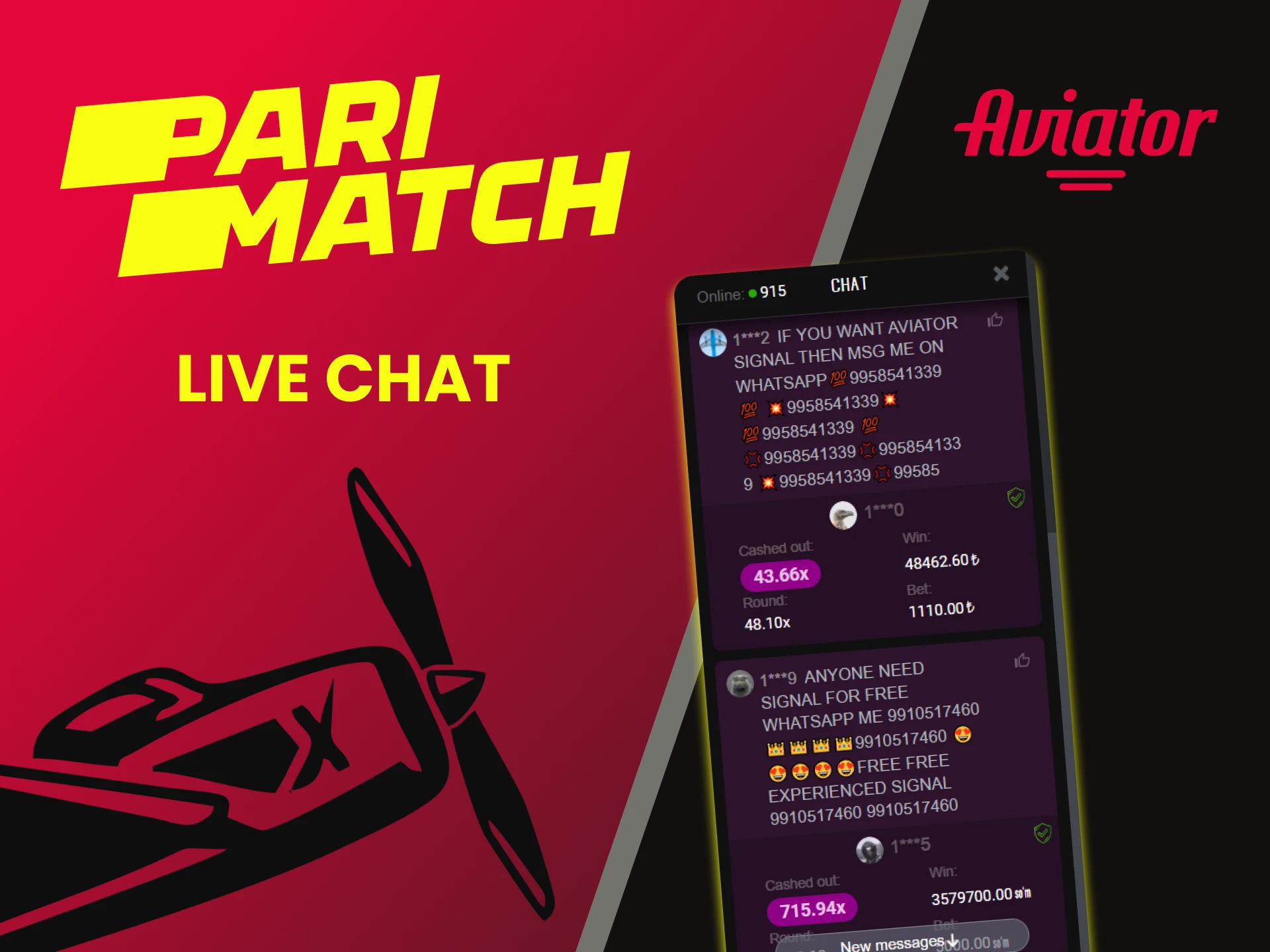 In the Aviator game from Parimatch you can chat with players.