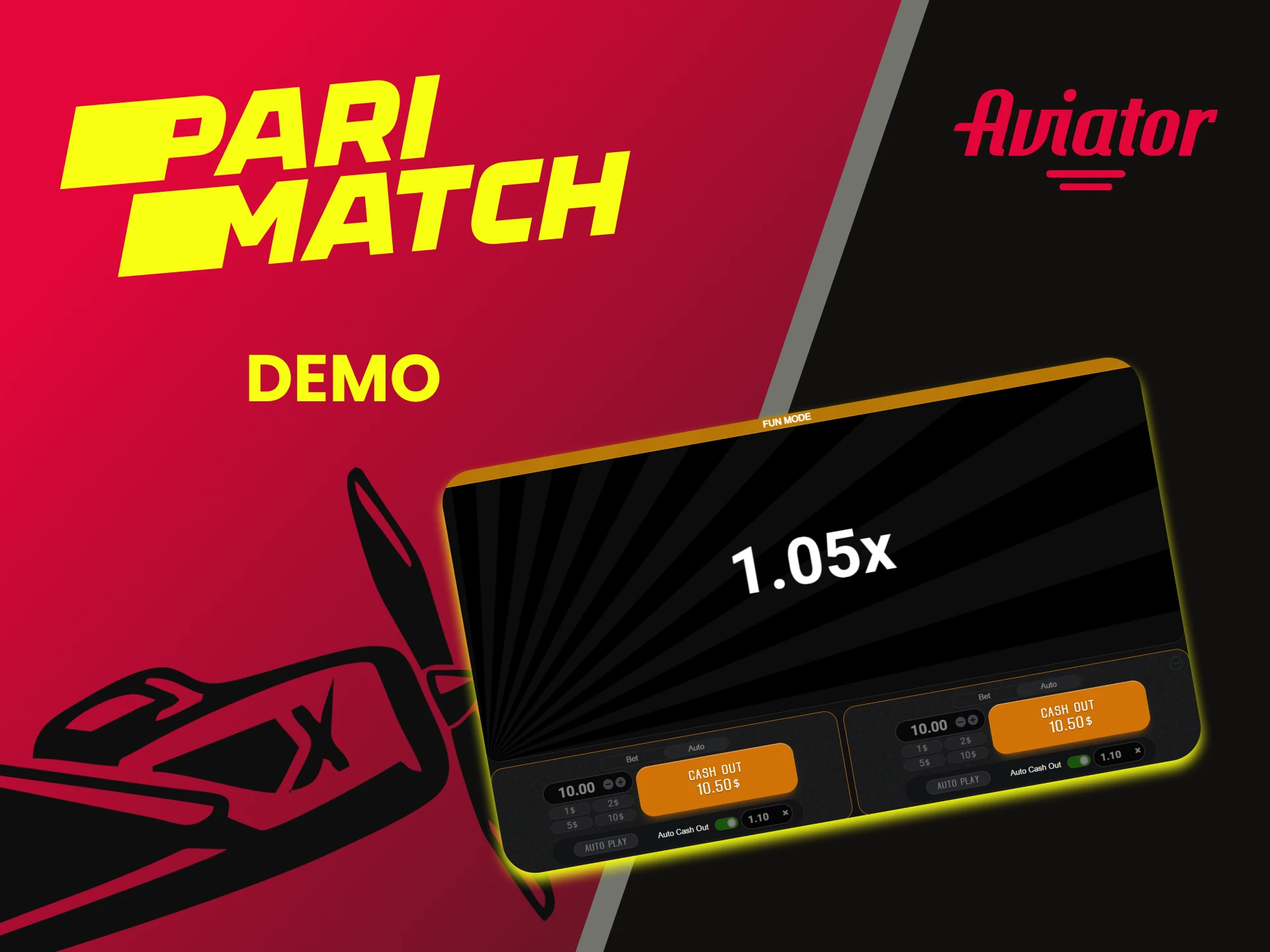 For training in the Aviator game there is a demo version from Parimatch.