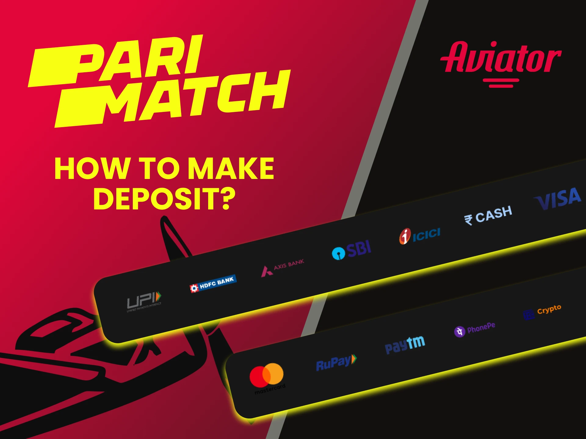 Choose your method of replenishing funds for the Aviator game on Parimatch.