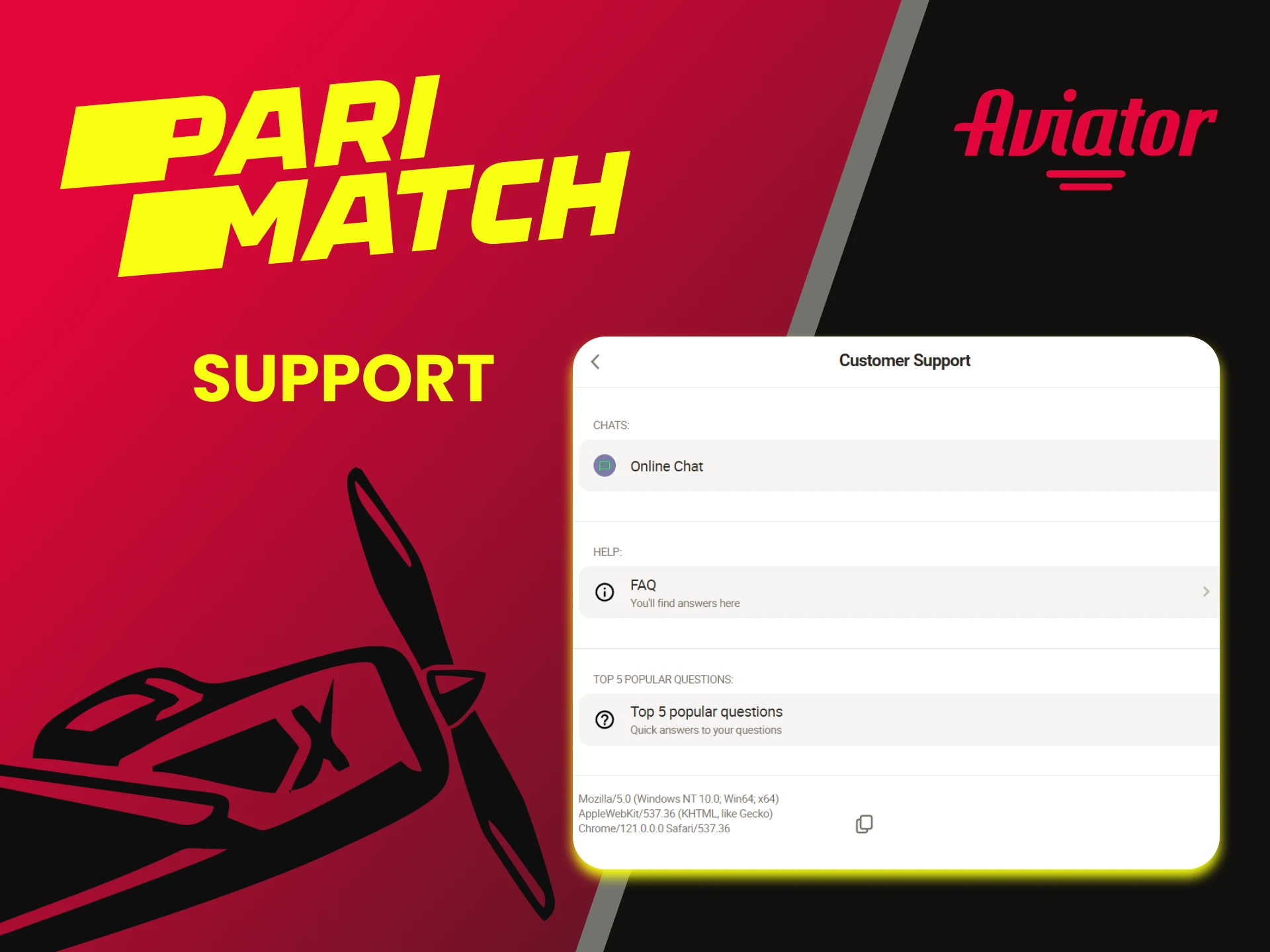 We will talk about technical support for the Aviator game on Parimatch.