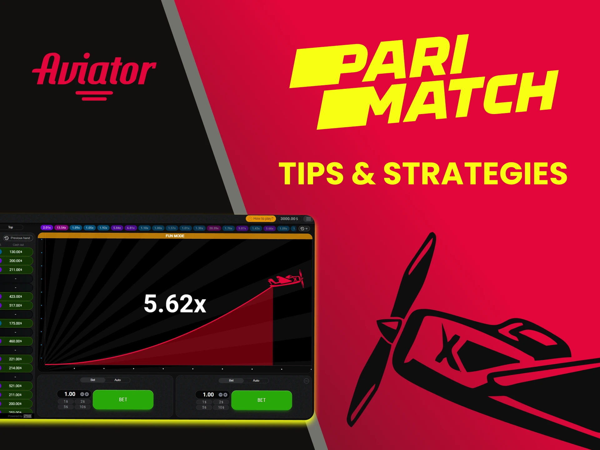 Be sure to learn tips and strategies for winning Aviator on Parimatch.