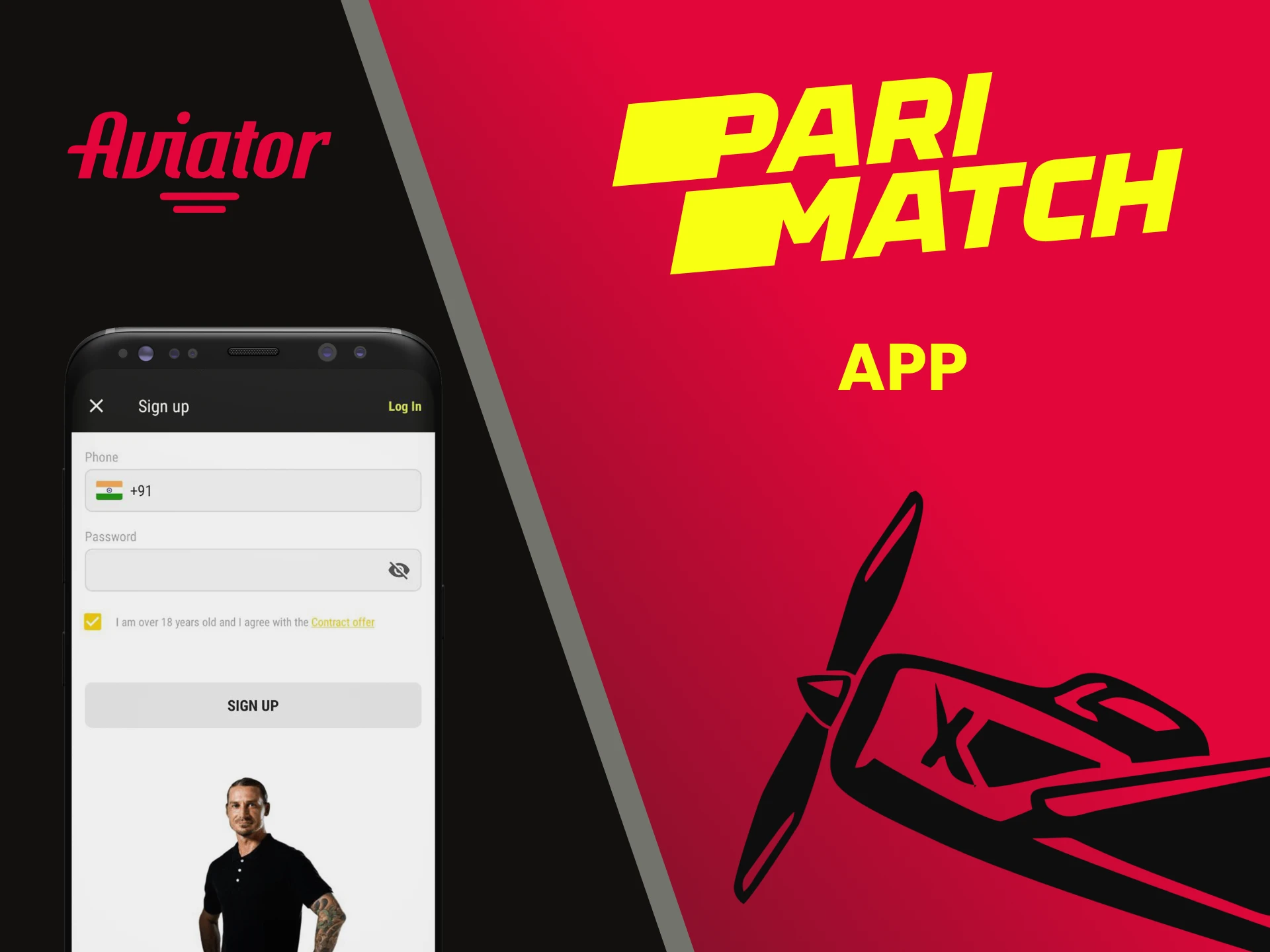 You can register on Parimatch to play Aviator through the application.