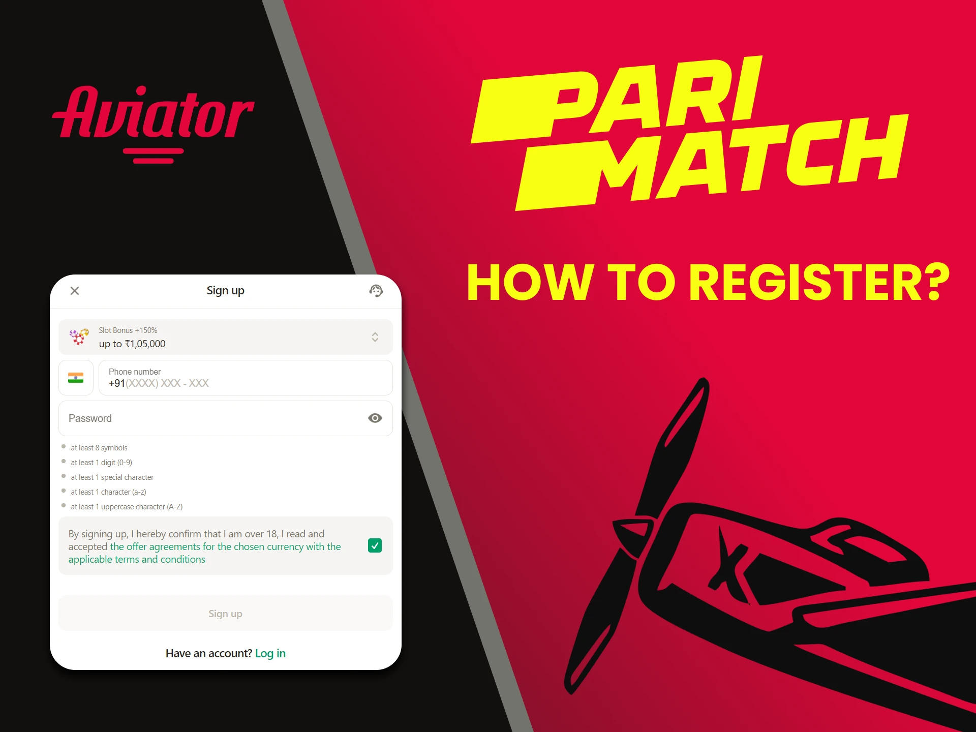 We will show you how to register on Parimatch to play Aviator.