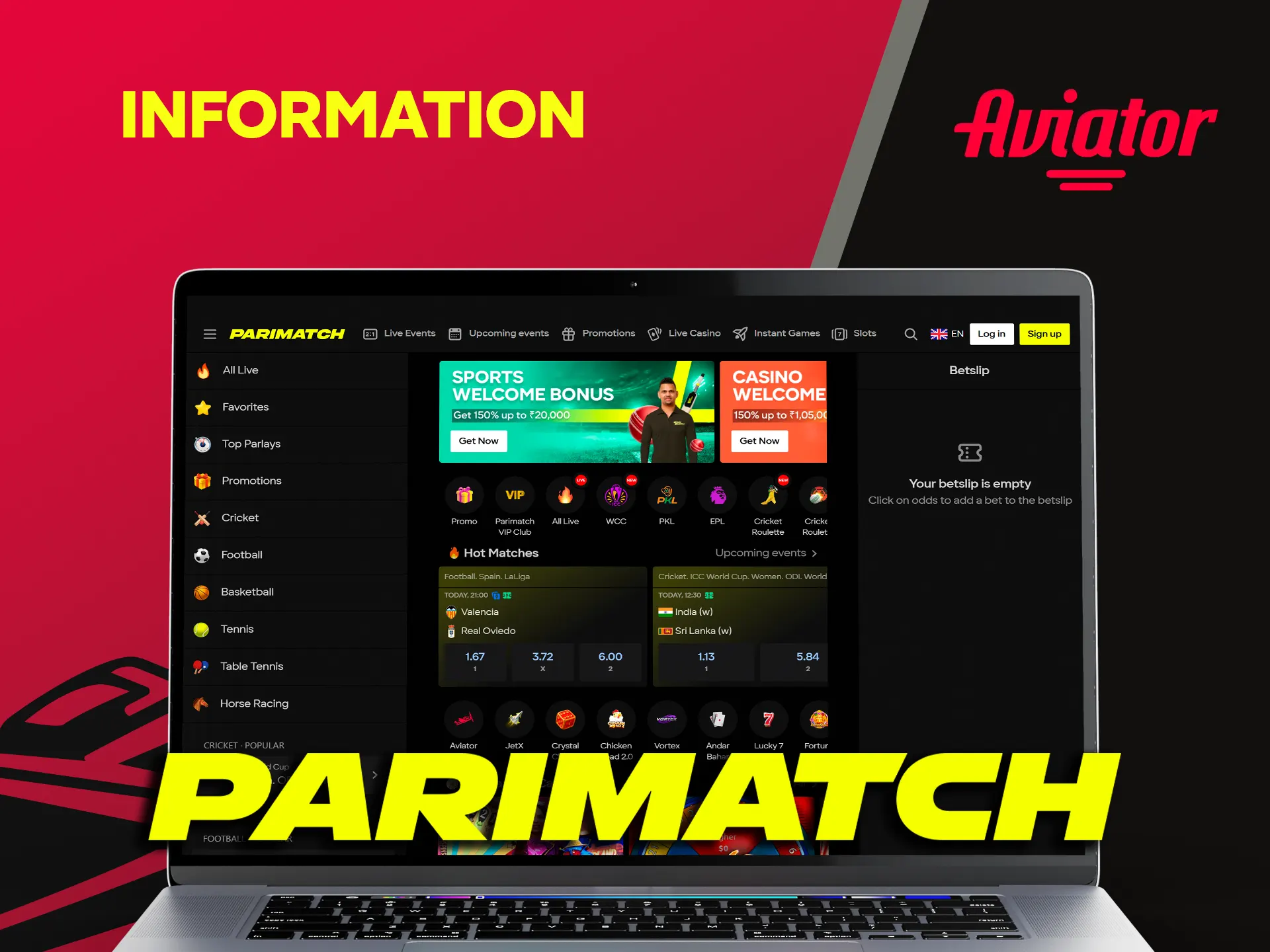 Explore information about the Parimatch site for Aviator.